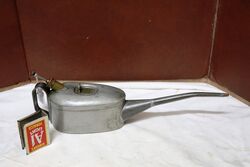 Vintage  Aust REGA 12 Pint Boat Shape Button Pump Oiler