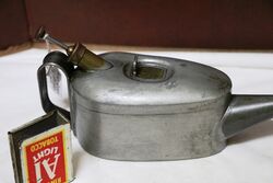 Vintage  Aust REGA 12 Pint Boat Shape Button Pump Oiler