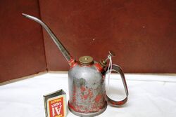 Vintage  Aust REGA 12 Pint Can Shape Button Pump Oiler