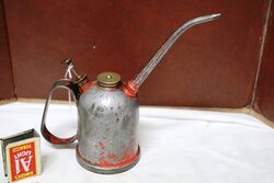 Vintage  Aust REGA 12 Pint Can Shape Button Pump Oiler
