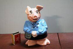 Vintage & Rare NatWest Pig Money Box Lady Hillary.#
