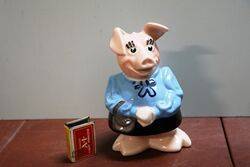 Vintage and Rare NatWest Pig Money Box Lady Hillary by Wade 