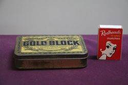 Virginia Gold Block Cut Plug Tobacco Tin