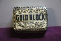 Virginia Imperial Tobacco Cut Plug Gold Block Tobacco Tin