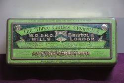 Virginia Tobacco WDandHO Wills The andquotThree Caftles andquot Cigarettes Tin