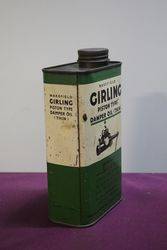 Wakefield Girling Piston Type Damper Oil Thin Quart Tin