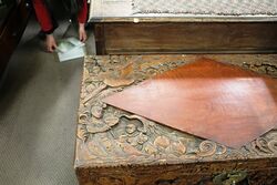 Well Carved Early 20th century Chinese camphor wood chest 