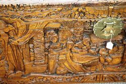 Well Carved Early 20th century Chinese camphor wood chest 