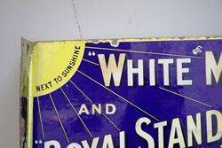 White May Royal Standard BP Lamp Oil Double Sided Enamel Sign
