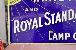 White May Royal Standard BP Lamp Oil Double Sided Enamel Sign