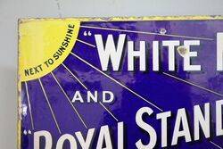 White May Royal Standard BP Lamp Oil Double Sided Enamel Sign