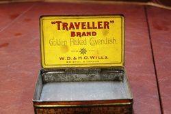 Wills Traveller Brand Tobacco Tin