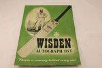 Wisden Autograph Bat Ad Card