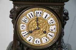 Wonderful Quality Antique French Bronze Mantle Clock 