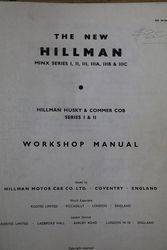 Workshop Manual The New Hillman MINX SERIES