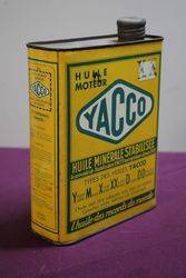 Yacco 2 litre French Oil Tin