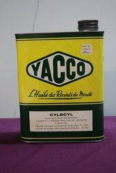 Yacco 2 litre French Oil Tin