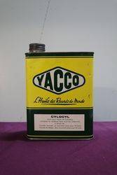 Yacco 2 litre French Oil Tin