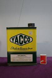 Yacco 2 litre French Oil Tin