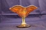 carnival glass amethyst brown/gold bowl