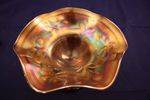 carnival glass amethyst browngold bowl