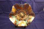 carnival glass amethystmarigold  bowl