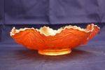 carnival glass amethystmarigold bowl