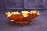 carnival glass amethyst/marigold bowl