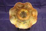 carnival glass amethyst/marigold bowl